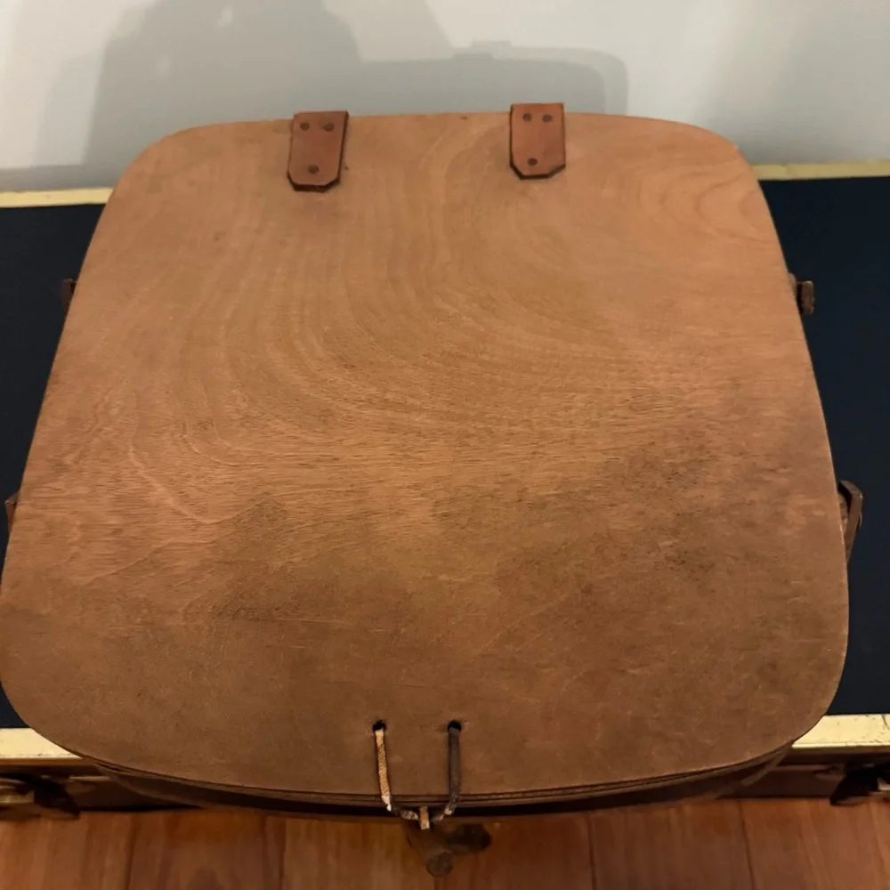 🧺🍒 1981 Longaberger Picnic Pie Basket w/ Lid + Table Stand – Vintage USA - Picture 8 of 15